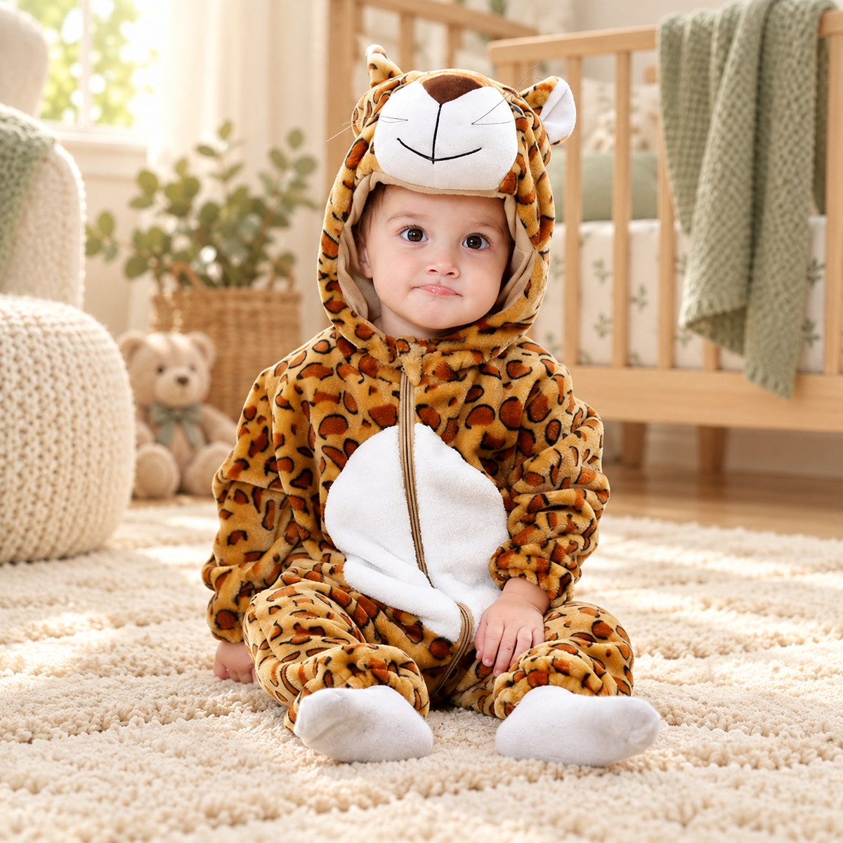 Cozy Cub Hooded Romper
