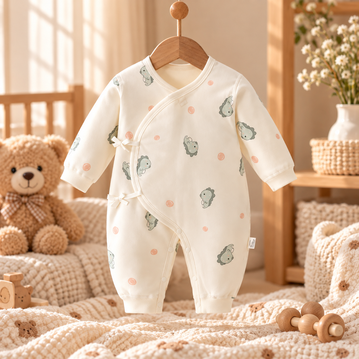 100% Cotton Baby Side-Snap Romper