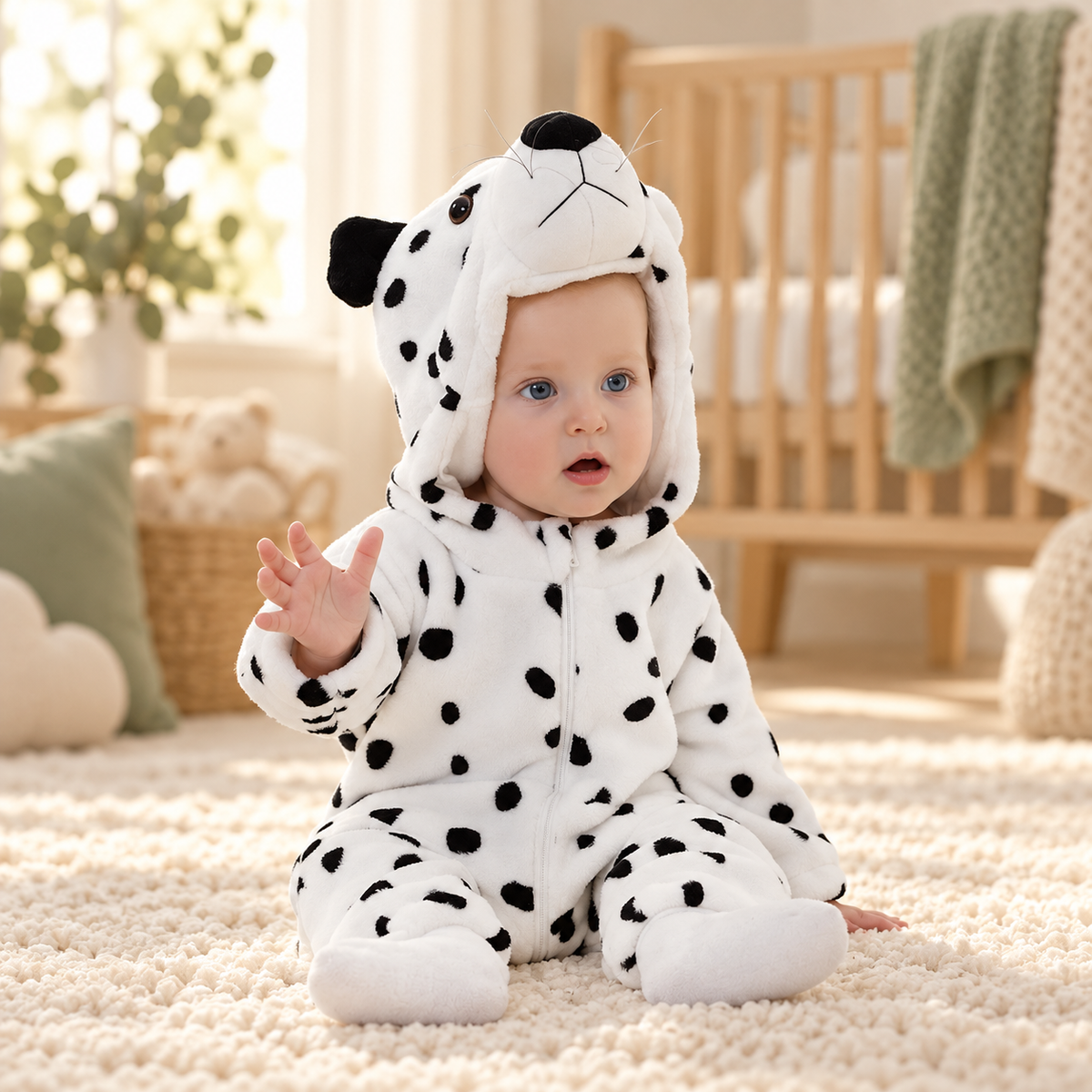 Cozy Cub Hooded Romper