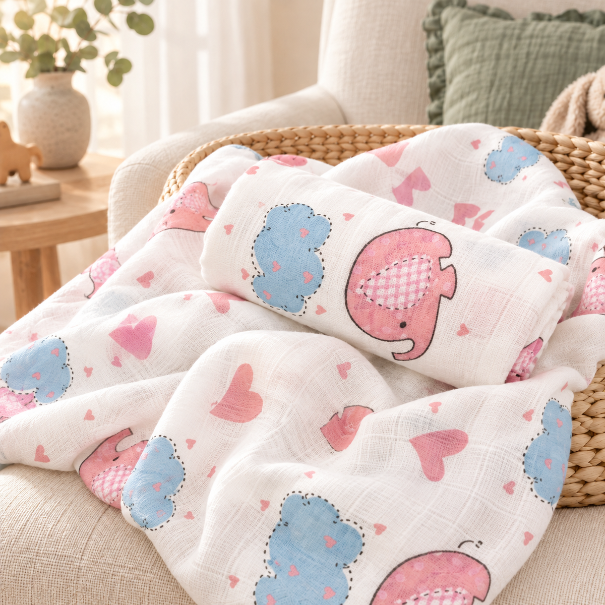 BambooHug Muslin Swaddle Blanket
