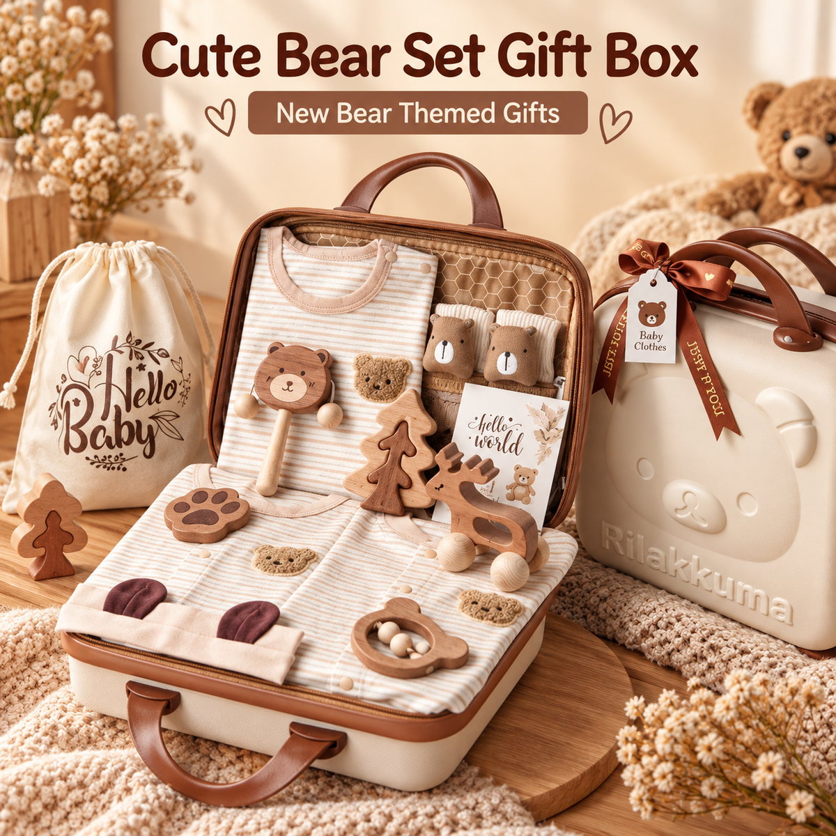 Little Luxe Organic Cotton Baby Gift Set