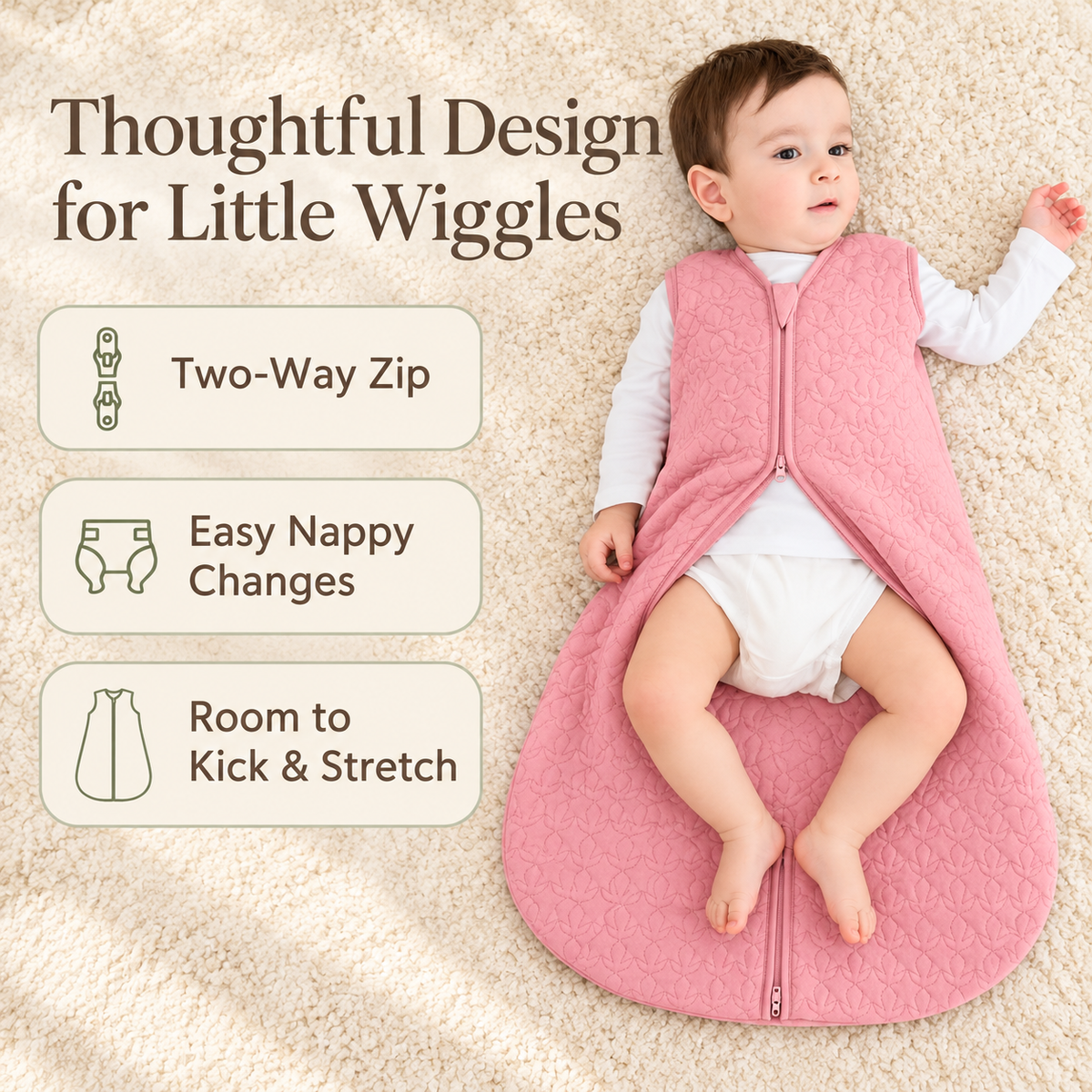 SnuggleNest Quilted Sleep Sack