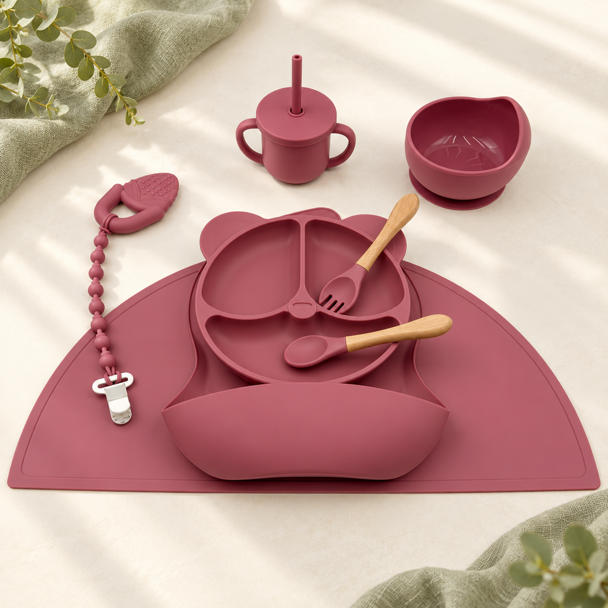 TinyFeast Complete Silicone Feeding Set (10-Piece)