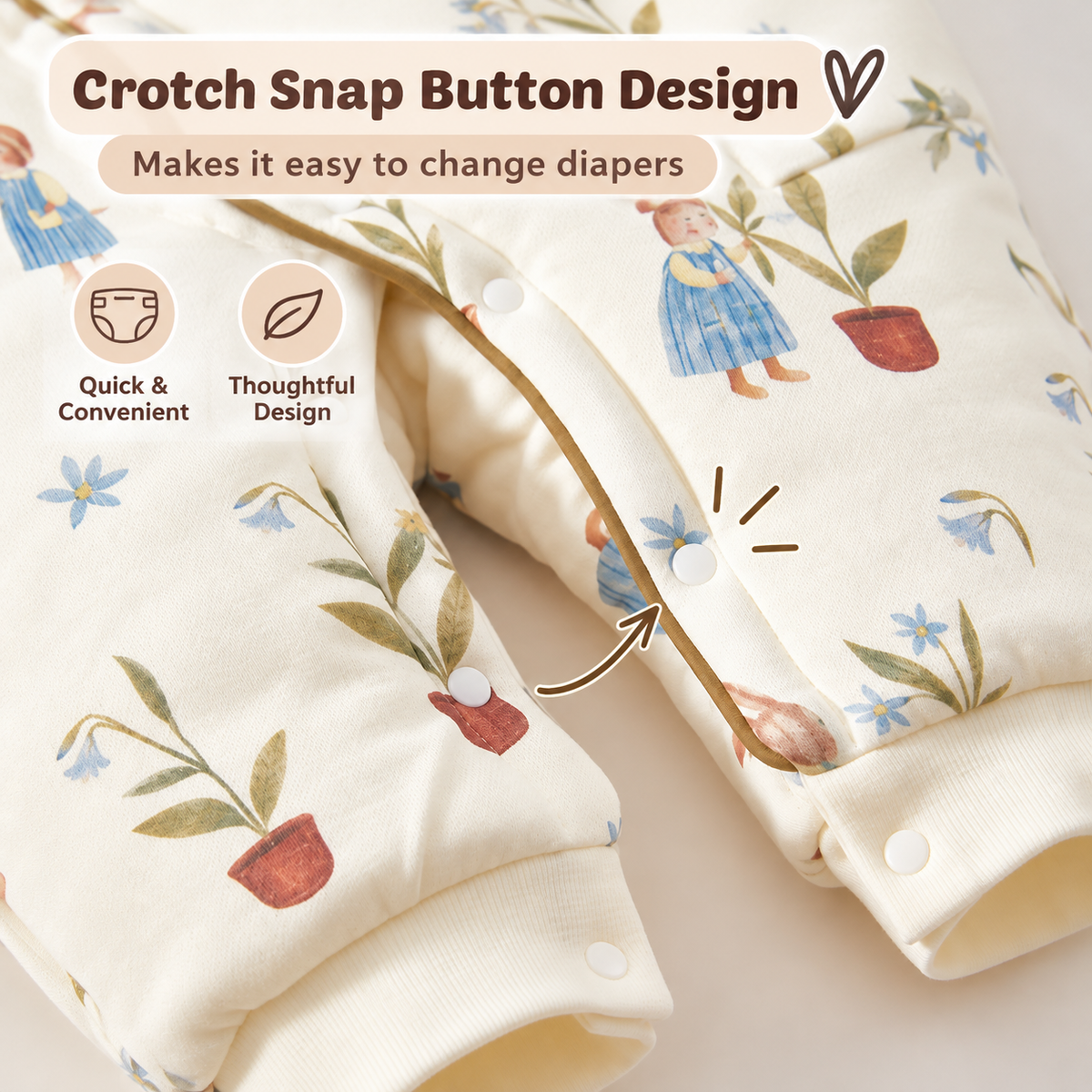 SnuggleCloud Quilted Baby Jumpsuit