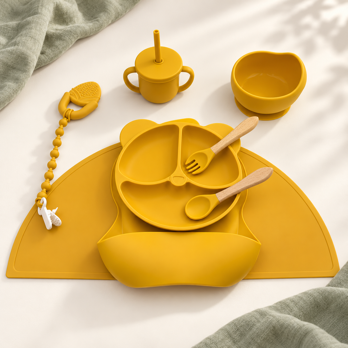 TinyFeast Complete Silicone Feeding Set (10-Piece)