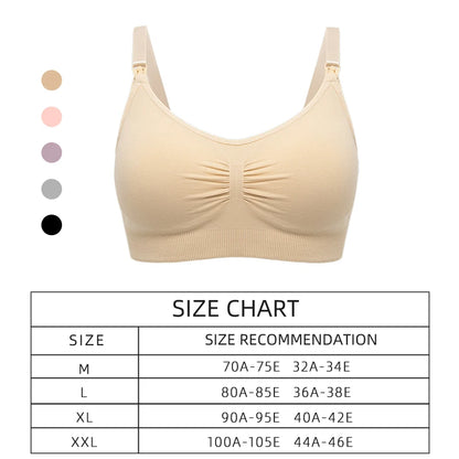 Plus Size Nursing Bra –Seamless Push-Up Maternity Bra for Breastfeeding