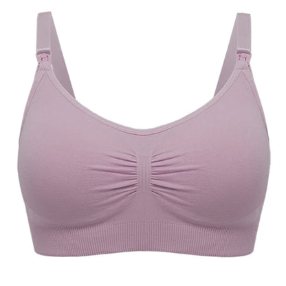 Plus Size Nursing Bra –Seamless Push-Up Maternity Bra for Breastfeeding