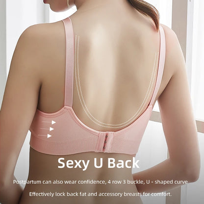 Plus Size Nursing Bra –Seamless Push-Up Maternity Bra for Breastfeeding