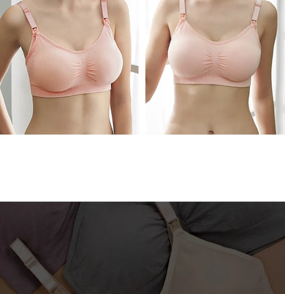 Plus Size Nursing Bra –Seamless Push-Up Maternity Bra for Breastfeeding