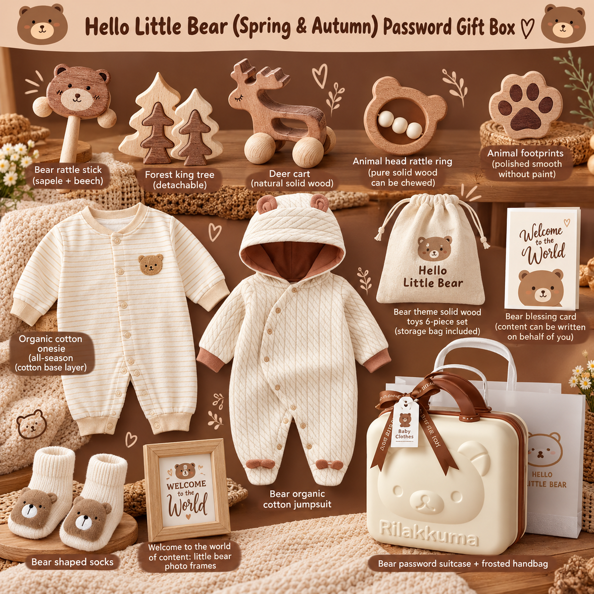 Little Luxe Organic Cotton Baby Gift Set