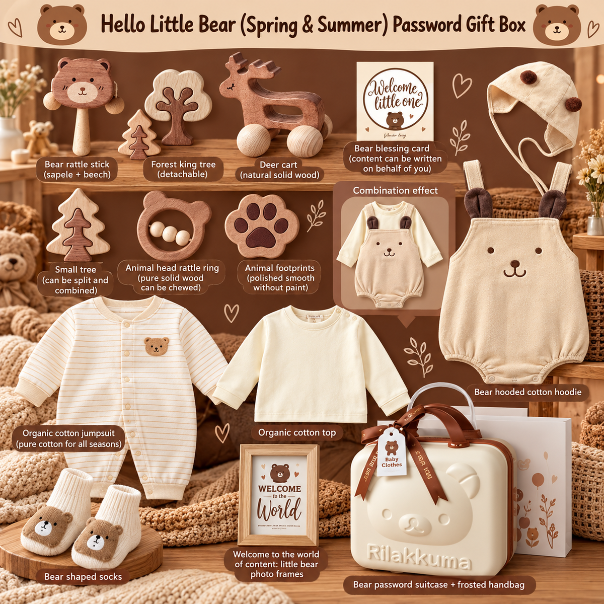 Little Luxe Organic Cotton Baby Gift Set