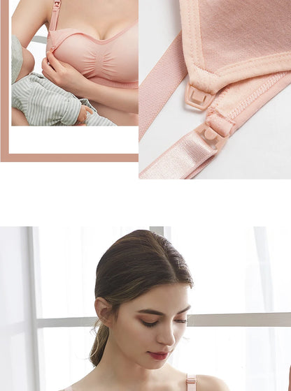 Plus Size Nursing Bra –Seamless Push-Up Maternity Bra for Breastfeeding