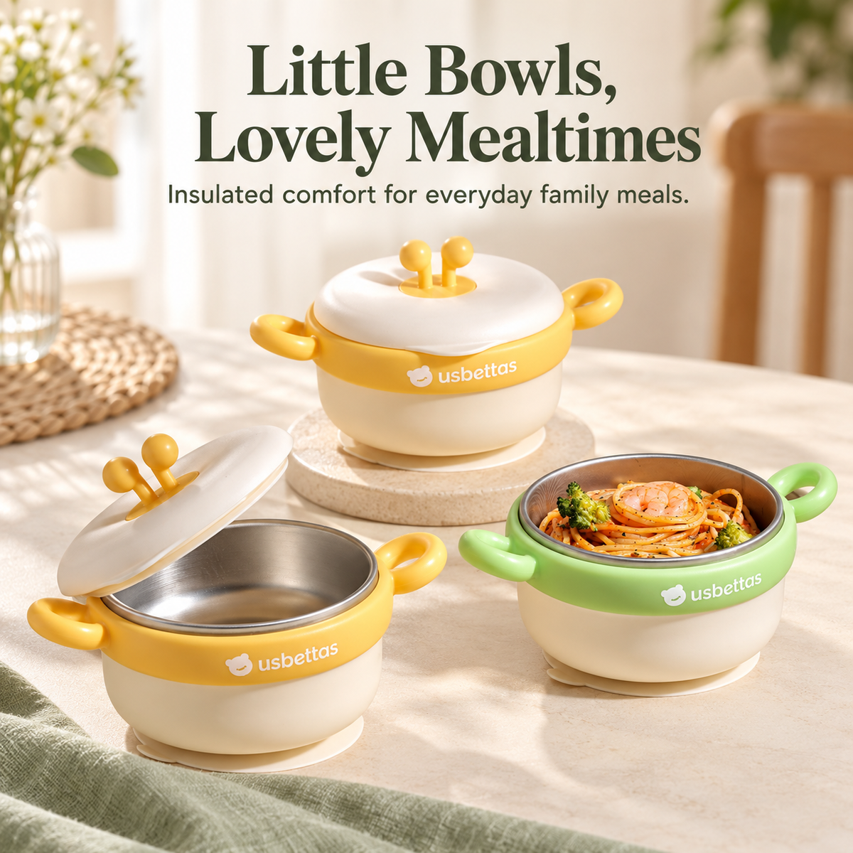 WarmNest Insulated Baby Feeding Bowl Set