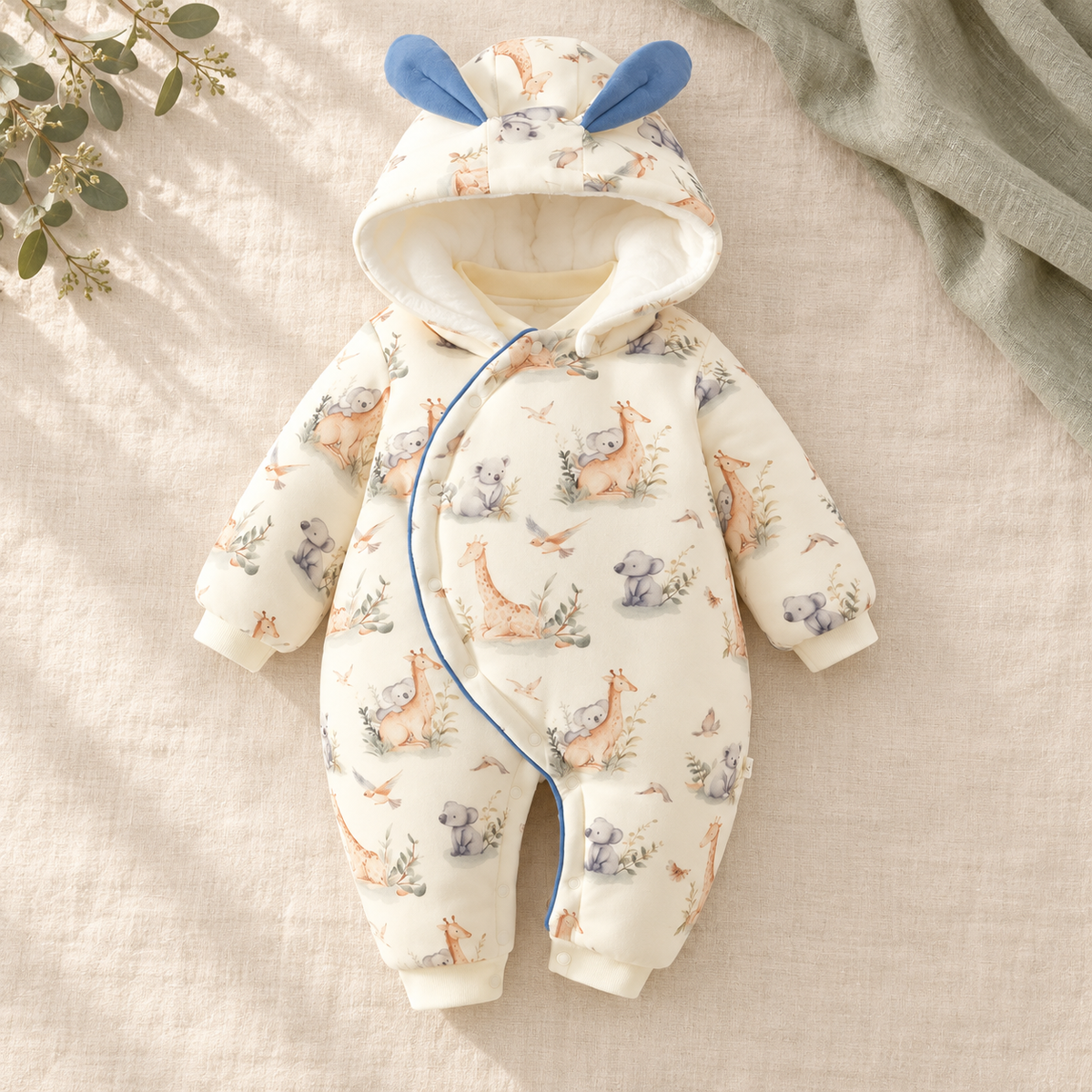 SnuggleCloud Quilted Baby Jumpsuit