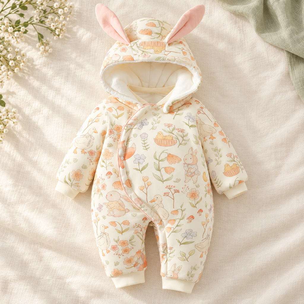 SnuggleCloud Quilted Baby Jumpsuit