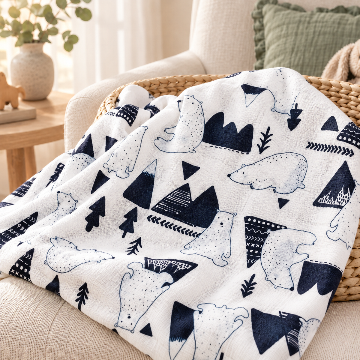 BambooHug Muslin Swaddle Blanket