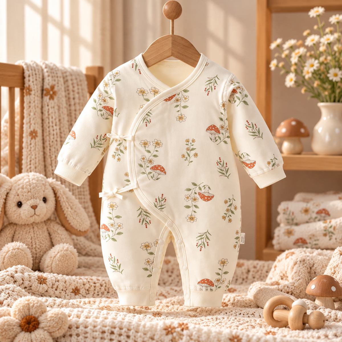 100% Cotton Baby Side-Snap Romper