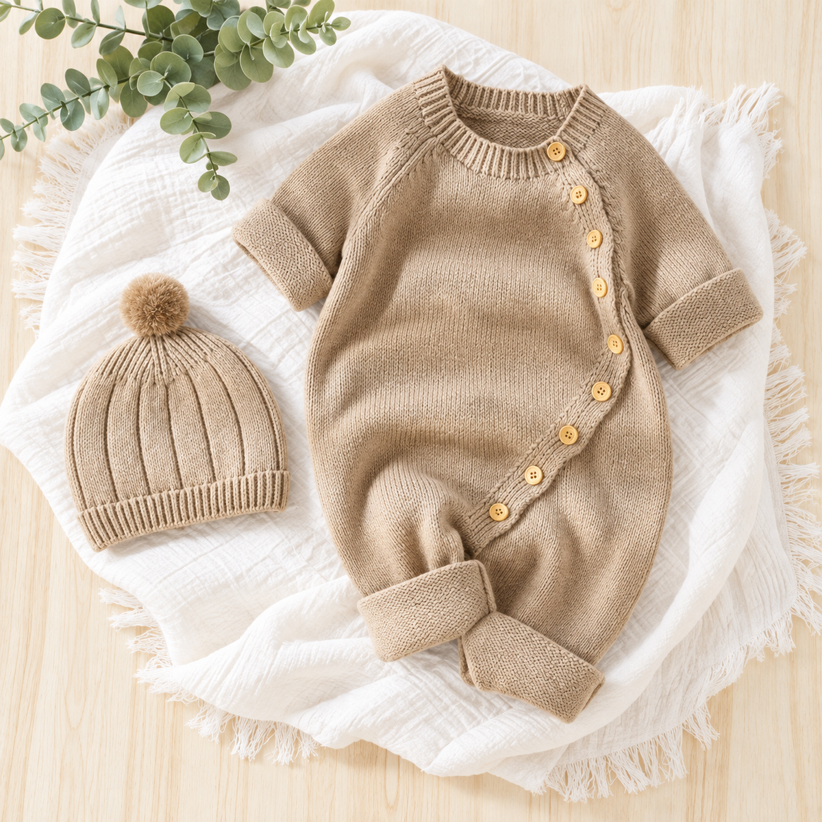 Little Sprout Knit Romper Set