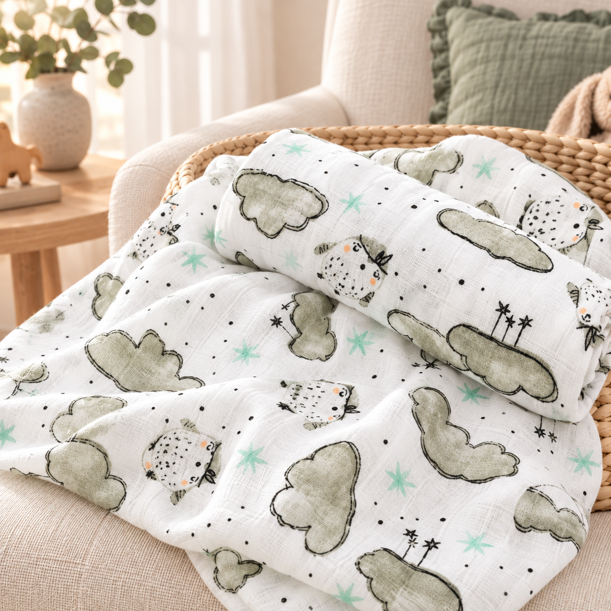 BambooHug Muslin Swaddle Blanket