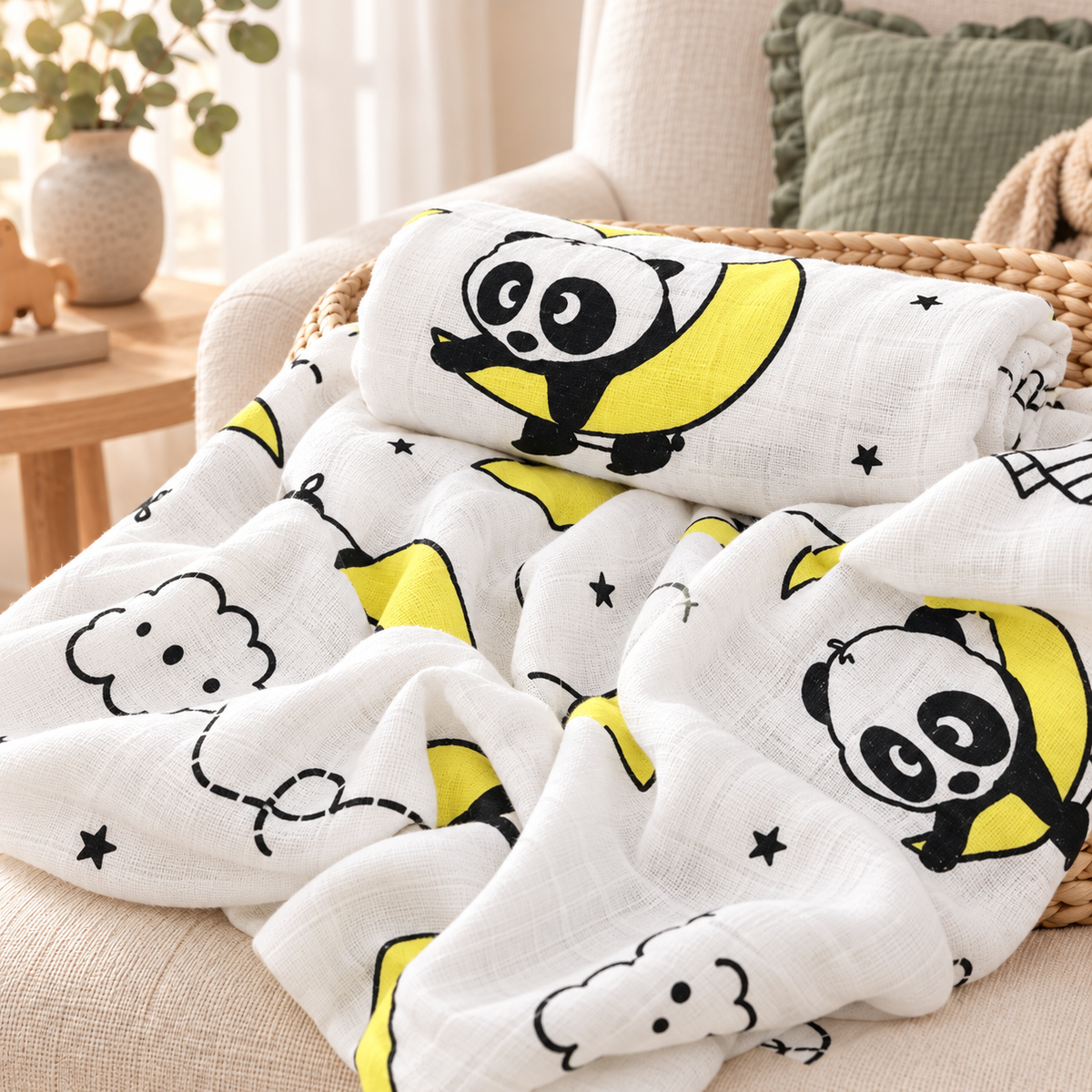 BambooHug Muslin Swaddle Blanket