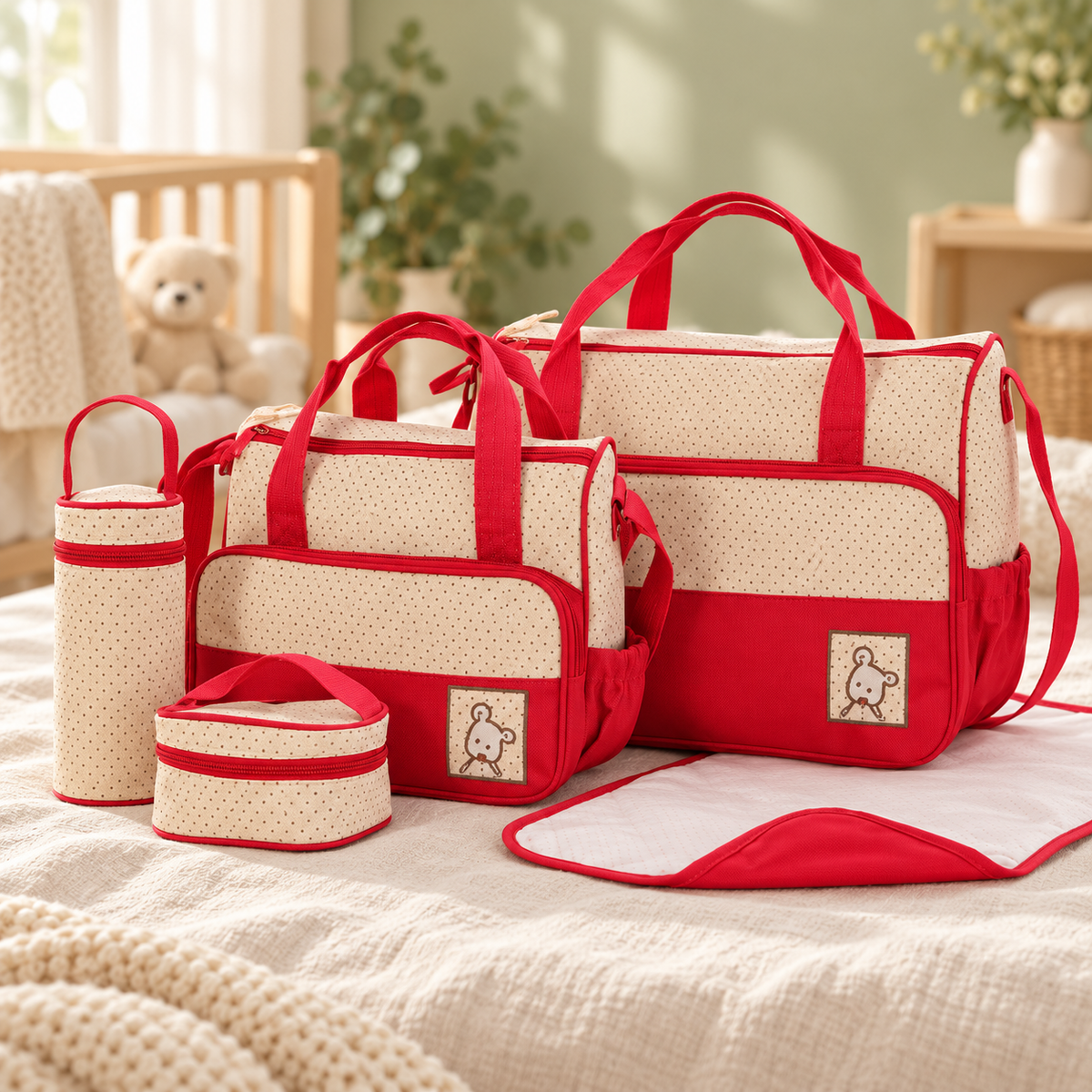 Mama Ease 5-Piece Baby Travel Bag Set
