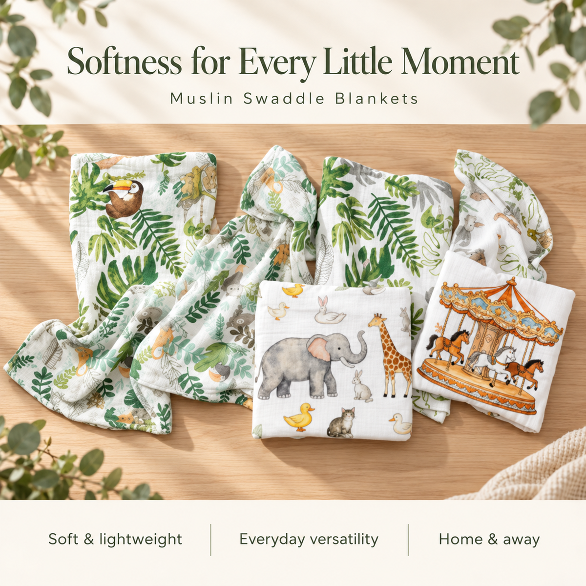 BambooHug Muslin Swaddle Blanket