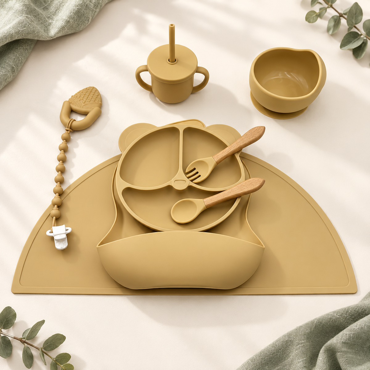 TinyFeast Complete Silicone Feeding Set (10-Piece)