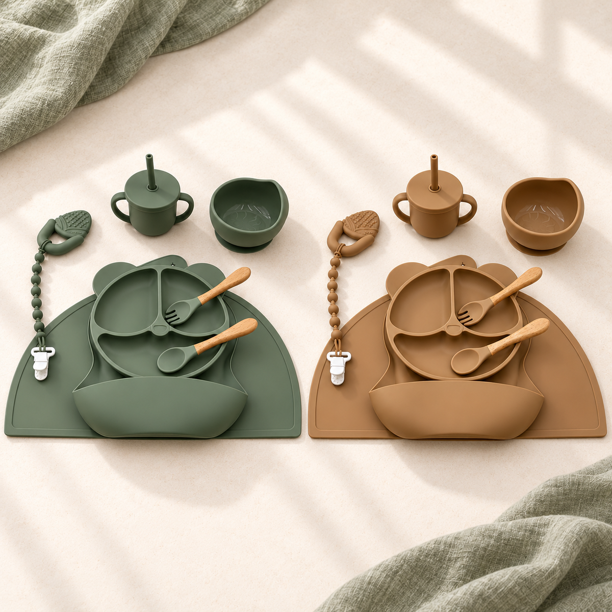 TinyFeast Complete Silicone Feeding Set (10-Piece)