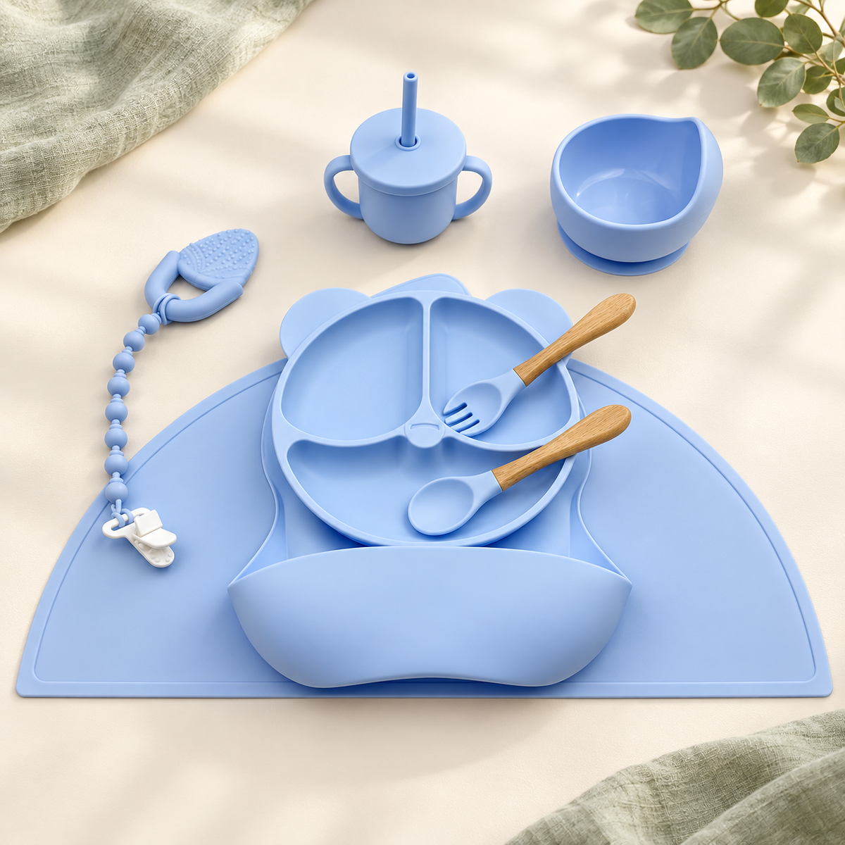 TinyFeast Complete Silicone Feeding Set (10-Piece)