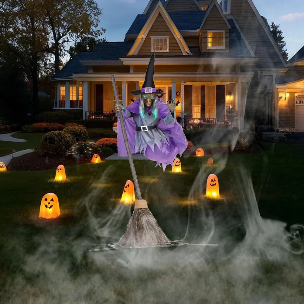 6 Ft Flying Witch with Terrifying Sounds and Lights