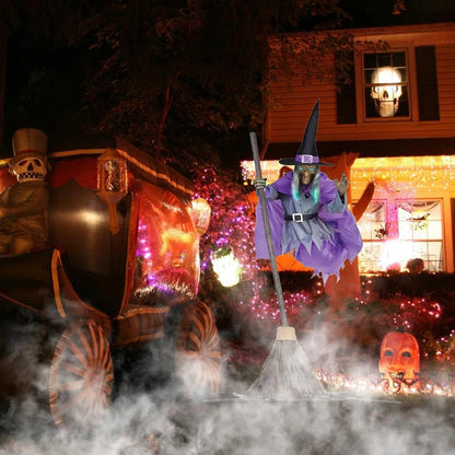 6 Ft Flying Witch with Terrifying Sounds and Lights