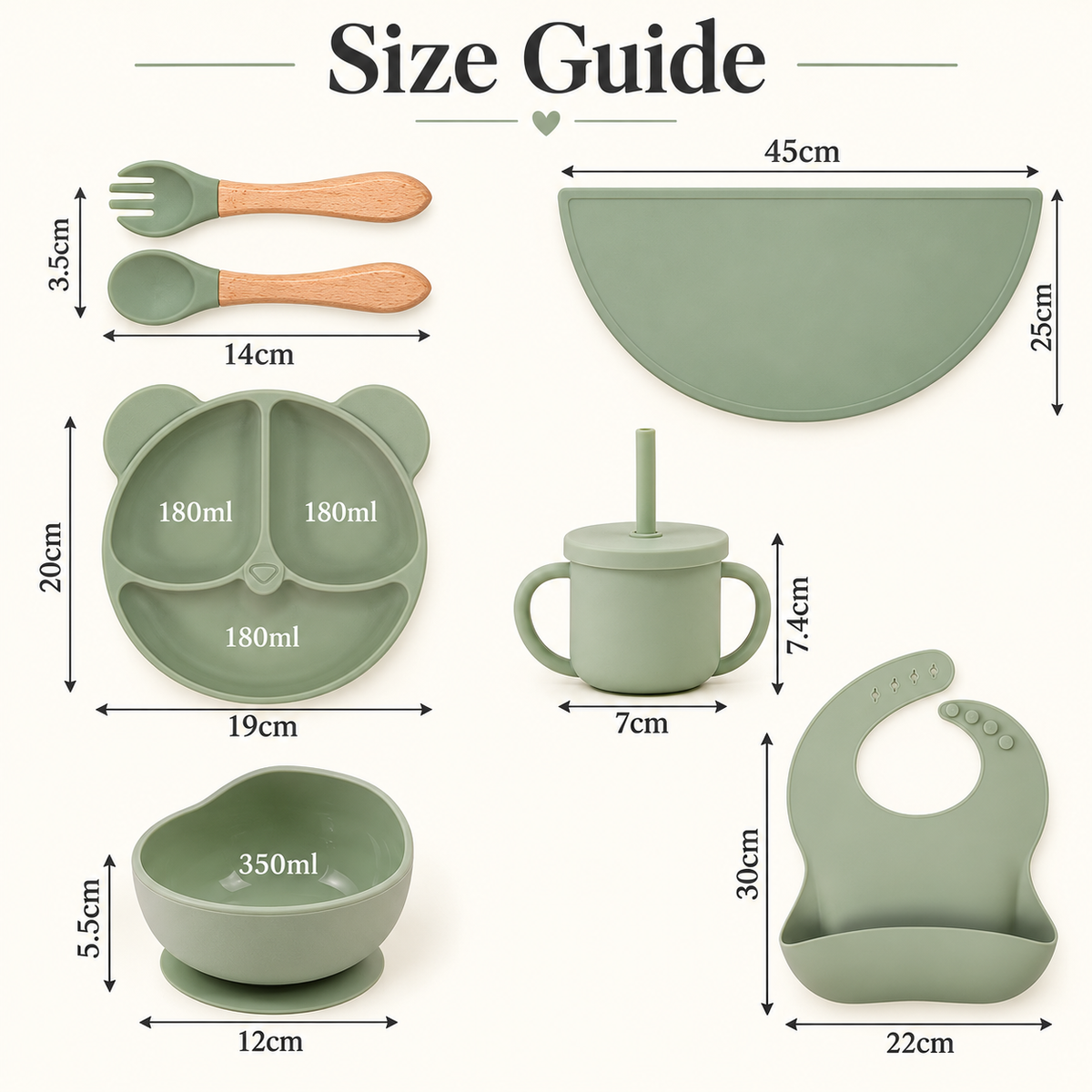 TinyFeast Complete Silicone Feeding Set (10-Piece)