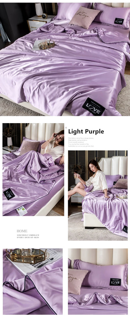 Luxury Summer Ice Silk Comforter Duvet