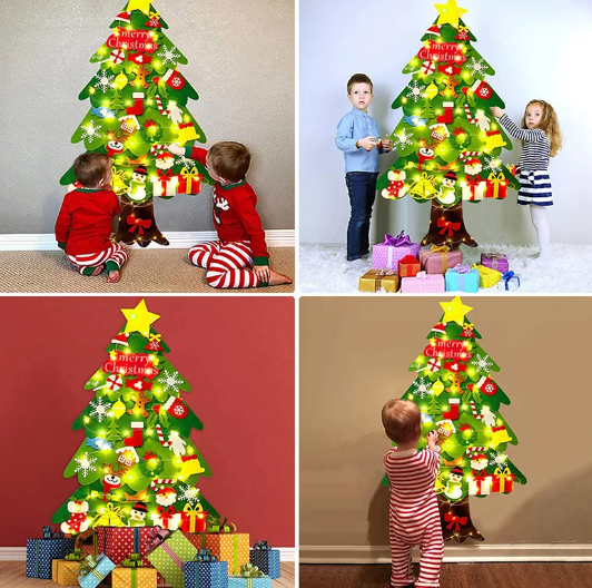 TwinkleTots Illuminated Felt Christmas Tree