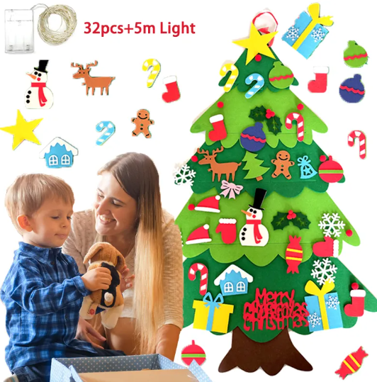 TwinkleTots Illuminated Felt Christmas Tree