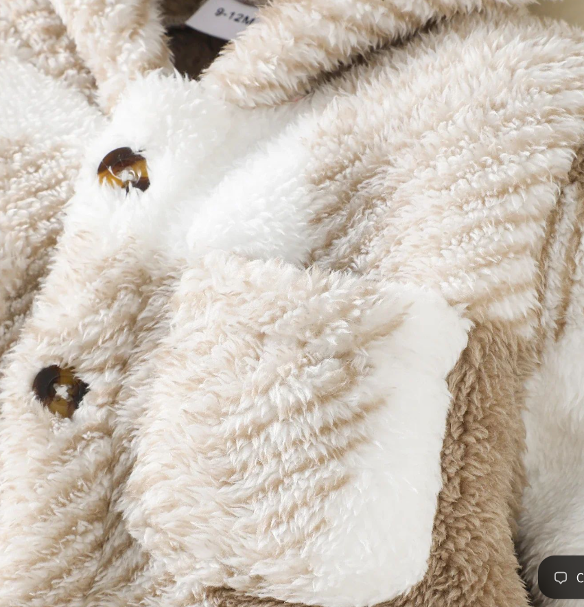 CozyCub Teddy Hooded Romper