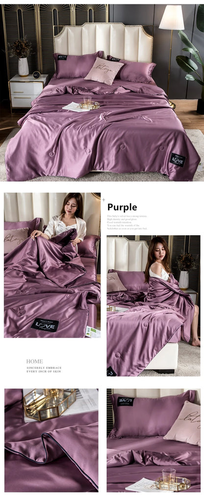 Luxury Summer Ice Silk Comforter Duvet