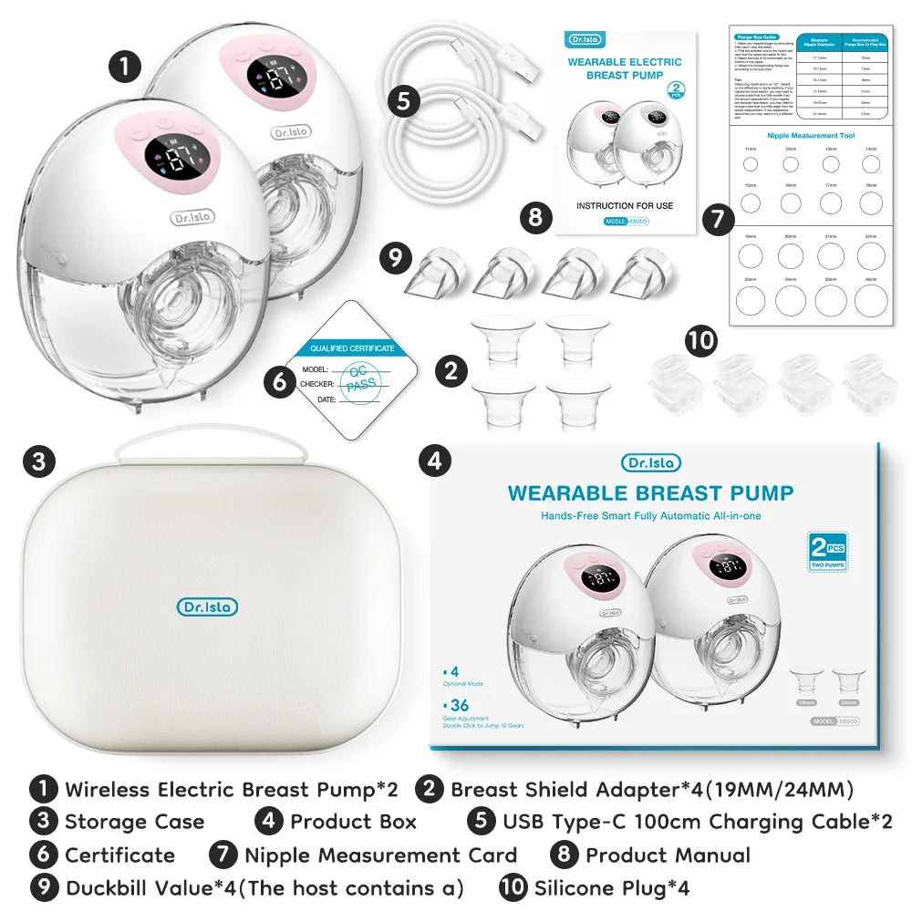 MAMIJOY 2PCS EB50 Wearable Breast Pump