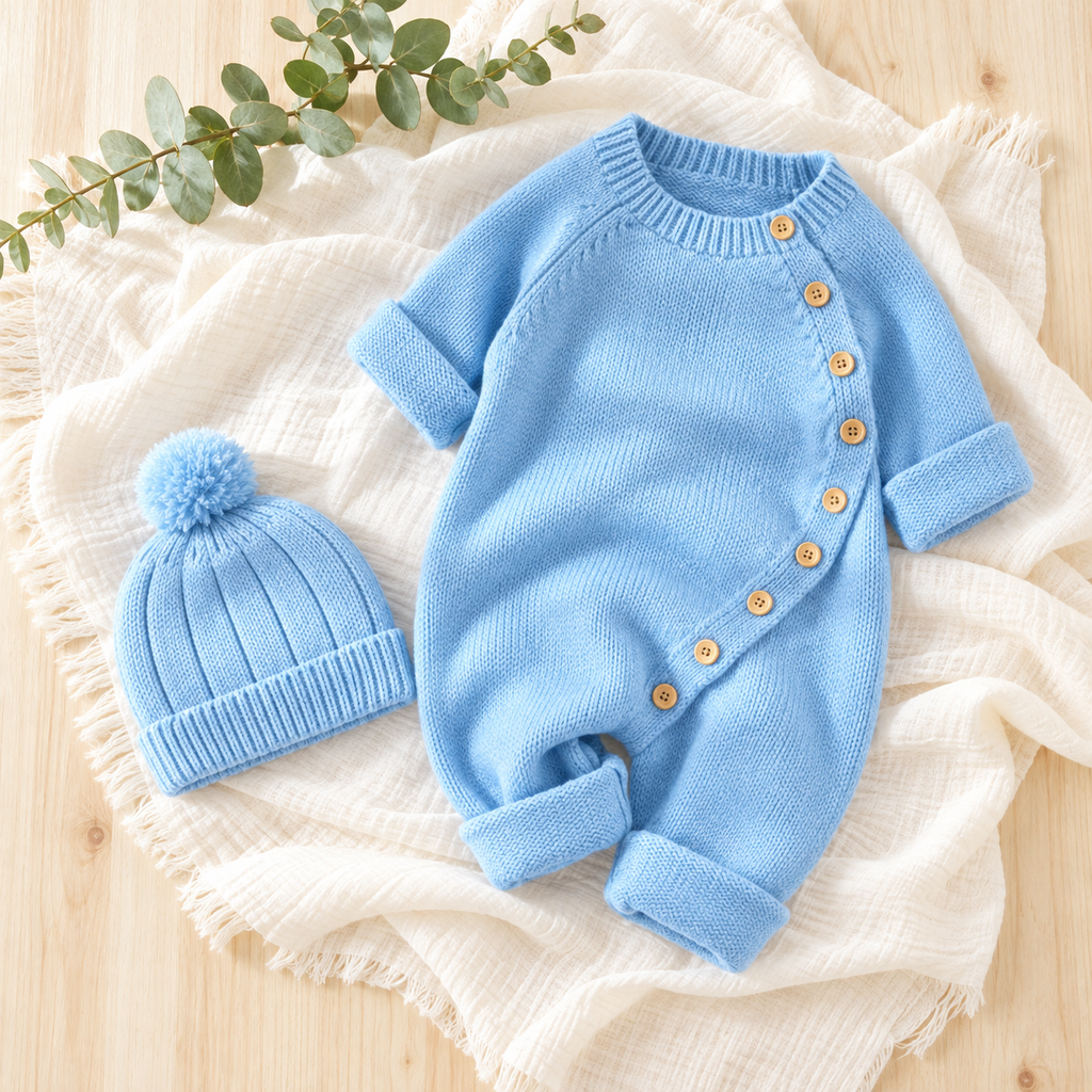 Little Sprout Knit Romper Set