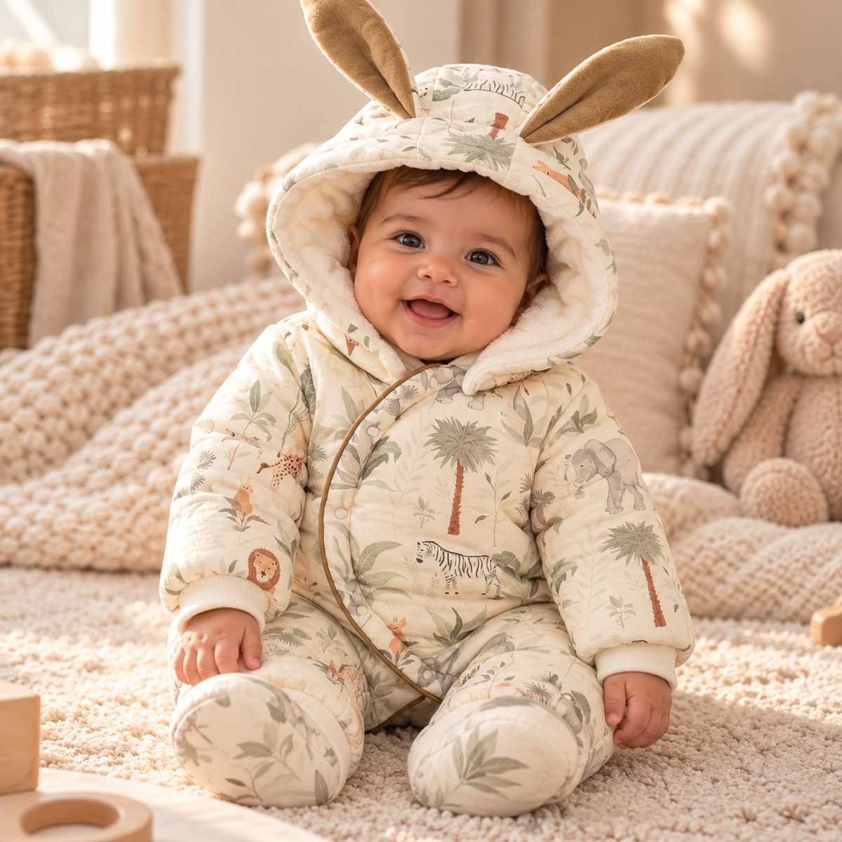SnuggleCloud Quilted Baby Jumpsuit