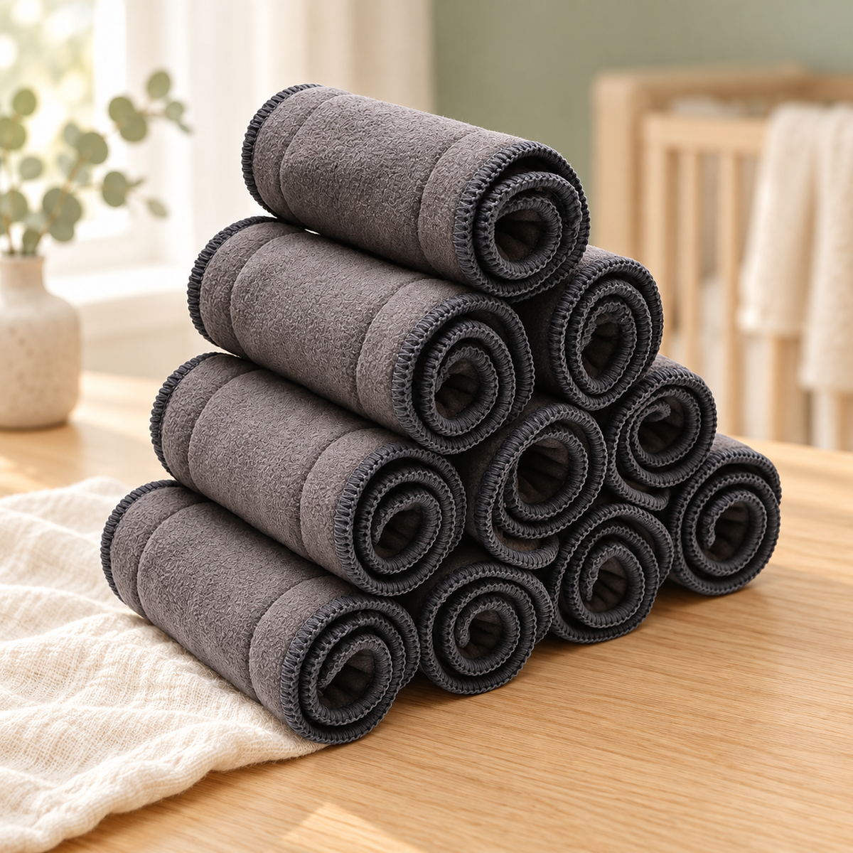 EcoDry Bamboo Charcoal Cloth Diaper Inserts