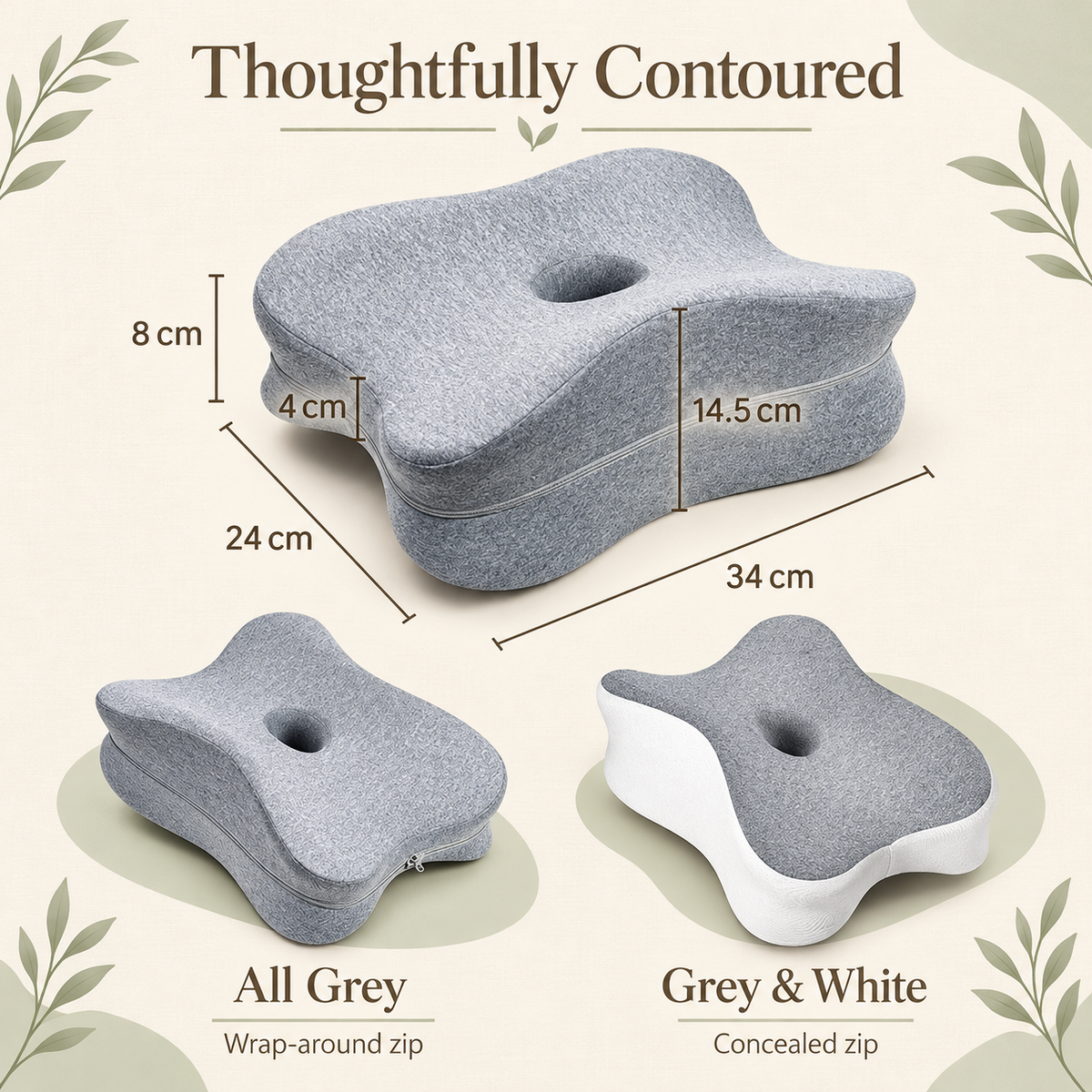MamaRest Memory Foam Knee Pillow