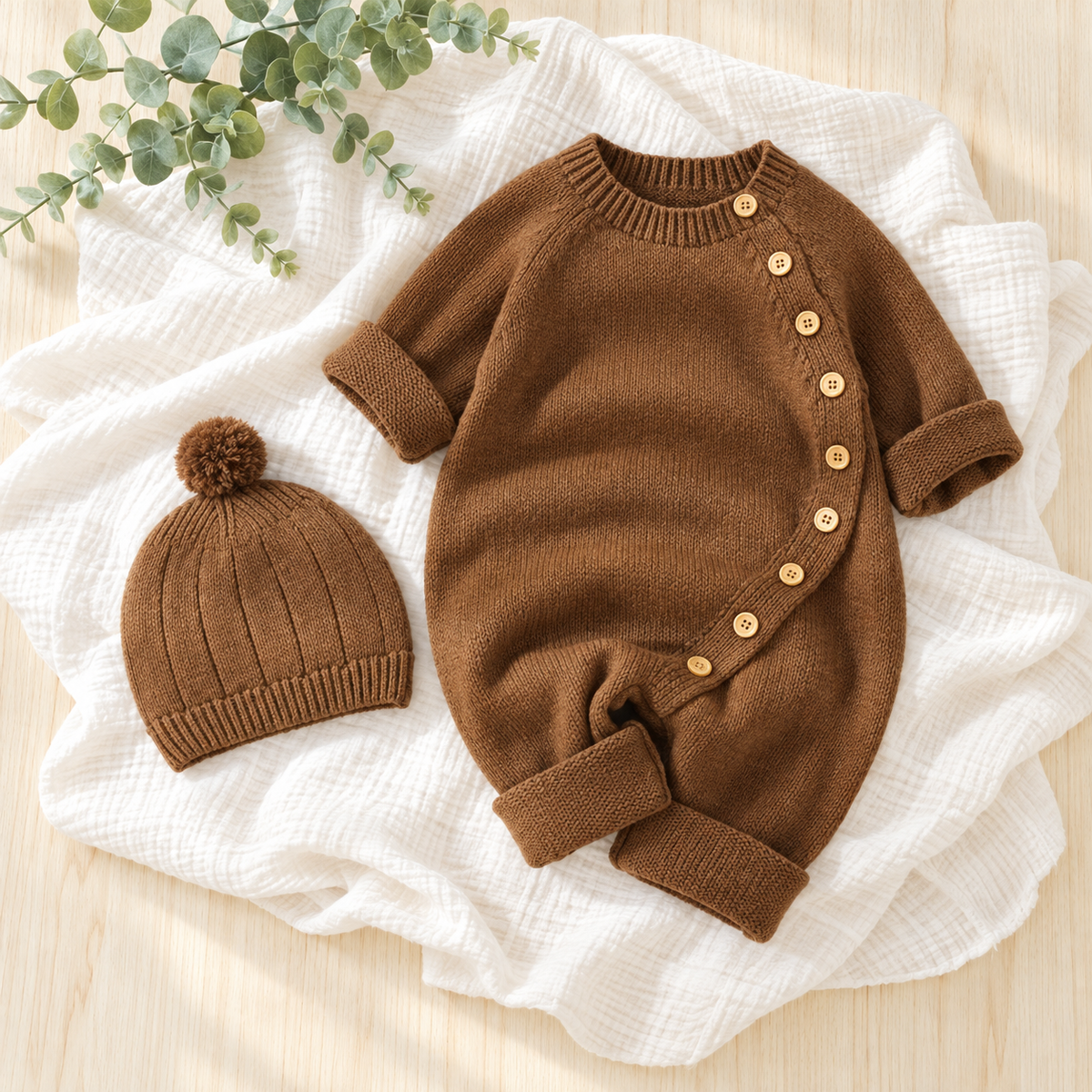 Little Sprout Knit Romper Set