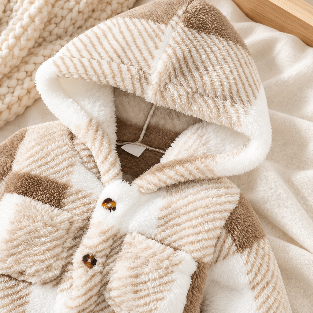 CozyCub Teddy Hooded Romper
