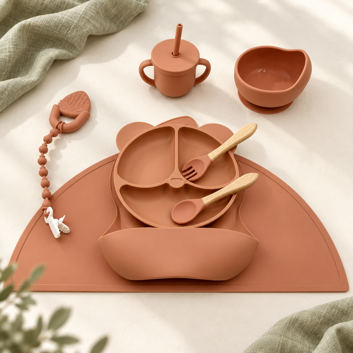TinyFeast Complete Silicone Feeding Set (10-Piece)