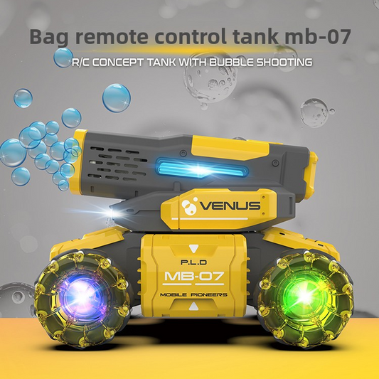 2.4G RC Bubble Stunt Tank Car – 360° Drift & Bubble Blowing Remote Vehicle
