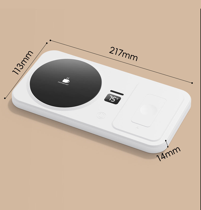 Multifunctional Smart Thermal Cup Pad with Wireless Charging Base