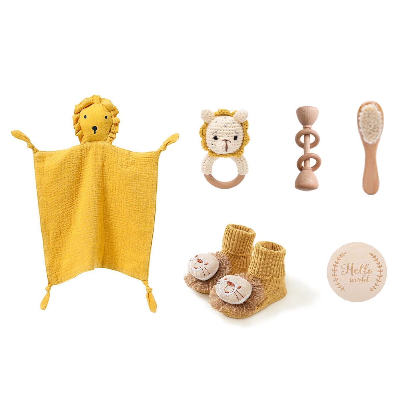 Infant Comfort Rattle & Rabbit Bath Towel Gift Set