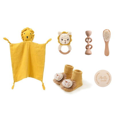Infant Comfort Rattle & Rabbit Bath Towel Gift Set