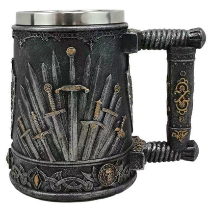 Legendary Warrior Steel Tankard (600ml)
